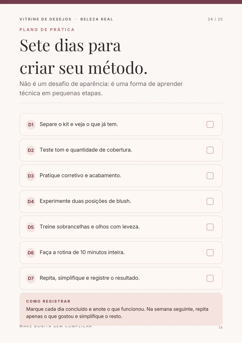 Página 24: sete dias para criar seu método